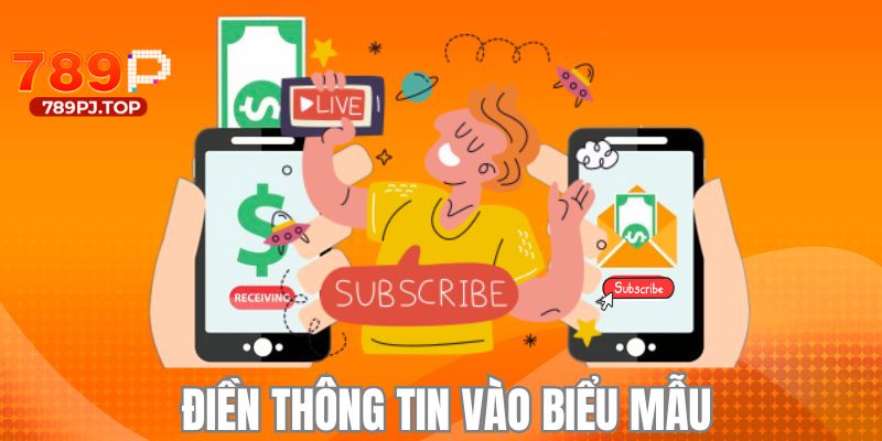 Kích hoạt lệnh tạo tài khoản và điền thông tin cá nhân vào biểu mẫu 